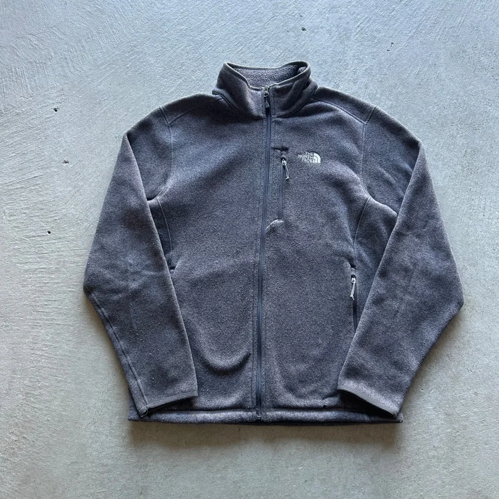 The North Face Jacket Size Medium Gray Full Zip Fleece Outdoor